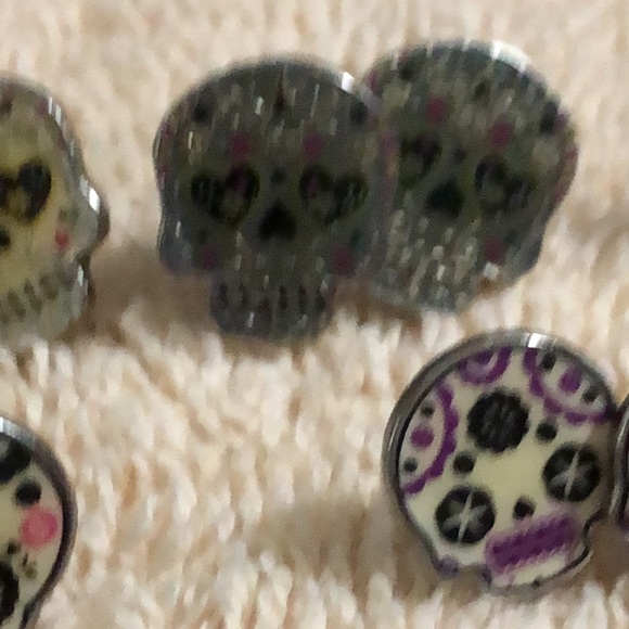 Sugar Skull Earrings Lot - Picture 3 of 8